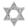 Rhodium Over 14k White Gold Diamond Star of David Chain Slide Pendant