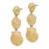 14k Yellow Gold Textured Scallop, Sand Dollar and Scallop Dangle Earrings