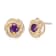 Purple African Amethyst 18k Yellow Gold Over Sterling Silver Earrings