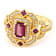 Grape Color Garnet, Purple Rhodolite And White Zircon Ring In 18K Gold
Over Sterling Silver 2.06ctw