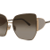 Jimmy Choo River Gold Tone Oversize Frame / Brown Lens Sunglasses