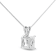 White Cubic Zirconia 14k White Gold Pendant With Chain 2.00ctw