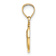 14k Yellow Gold Satin Angel Coin Charm