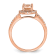 14K Rose Gold Morganite Diamond Halo Engagement Ring