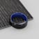 RIGEL Flat Beveled Edges Black Tungsten Ring with Brushed Center and
Vibrant Blue Ceramic Inside 8mm