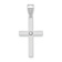Rhodium Over 14k White Gold Diamond Cross Pendant