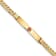 14k Yellow Gold Medical Red Enamel Curb Link ID Bracelet