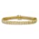 CZ Wave Bar Link Tennis Bracelet In 14K Gold Over Sterling Silver