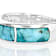 Turquoise Three-Stone Inlay Ring In Sterling Silver