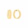 14K Yellow Gold Over Sterling Silver Acrylic Ridge Hoop Earrings in Honey