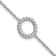 Rhodium Over 14k White Gold Diamond Sideways Letter O Bracelet