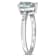 Aquamarine and Diamond 14K White Gold Ring 0.94ctw