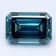 1.30ct Deep Blue Emerald Cut Lab-Grown Diamond SI2 Clarity IGI Certified