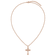14K Rose Gold Over Sterling Silver Cubic Zirconia Cross with 2 Inch
Extension Necklace