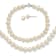 Rhodium Over Sterling Silver Multi-color Freshwater Pearl
Necklace/Bracelet/Earring Set