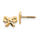 14K Yellow Gold Bows Screwback Earrings