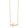 14K Yellow Gold Polished Twisted Sideways Cross 17-inch Necklace