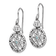 Rhodium Over Sterling Silver Polished Cubic Zirconia Compass Dangle Earrings