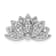 Rhodium Over 14k White Gold Diamond Lotus Flower Chain Slide Pendant