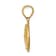 14K Yellow Gold Diamond-cut Brushed Hummingbird Pendant