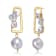 Pear Shape Freshwater Pearl Drop Earrings In 14K Gold Over Sterling Silver