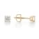 Certified White Lab-Grown Diamond H-I SI 14k Yellow Gold Solitaire Stud
Earrings 0.75ctw