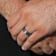 Robert Alton Men's Hammered Band 8mm Ring In Tungsten