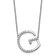 Rhodium Over 14k White Gold Sideways Diamond Initial G Pendant Cable
Link 18 Inch Necklace