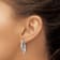 Rhodium Over 14K White Gold Lab Grown Diamond Front and Back Post Dangle Earrings
