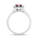 1.37ctw Ruby and Diamond Ring in 14k White Gold