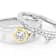 Moissanite Two-Tone Ring In Gold And Platinum-Enhanced Sterling Silver
