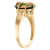 10K Yellow Gold Rectangular Octagonal Chrome Diopside Medusa Ring 3ctw