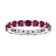 2.75ctw Ruby Eternity Band Ring in 14k White Gold
