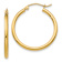 14k Yellow Gold Polished 1" Tube Hoop Earrings