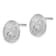 Rhodium Over 14K White Gold Textured Sand Dollar Stud Earrings