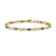 10k Yellow Gold and Rhodium Over 10k Yellow Gold Diamond and Oval
Emerald Bracelet