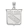 Rhodium Over Sterling Silver NHL LogoArt New York Rangers Large Pendant