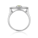 Peridot with Moissanite Accents Rhodium Over Sterling Silver Evil Eye
Halo Ring