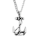 Robert Alton Men's Rope And Anchor Pendant With Chain In Stainless Steel