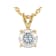 Diamond Simulant Solitaire Pendant Necklace In 18K Gold Over Sterling
Silver 3.00ct