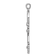 Rhodium Over 14k White Gold Diamond Circle Key Pendant