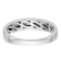 Rhodium Over 14K White Gold Diamond Trio Ladies Wedding Band 0.10ctw