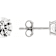 Timeless Lab-Grown Diamond Solitaire Stud Earrings 3ctw In 10K White Gold
