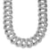Rhodium Over Sterling Silver Polished 20mm Triple Circle Link Necklace