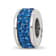Sterling Silver Reflections Blue Double Row Preciosa Crystal Bead