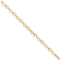 14K Yellow Gold Flat Diamond Cut Open Hearts Bracelet