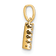 14K Yellow Gold Diamond Letter N Initial with Bail Pendant