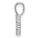 Rhodium Over 14K White Gold Lab Grown Diamond Letter B Initial Pendant
