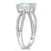 Aquamarine and Diamond 14K White Gold Engagement Ring 2.09ctw