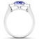 2.5ctw Violet Tanzanite and Diamond 14K White Gold Halo Ring